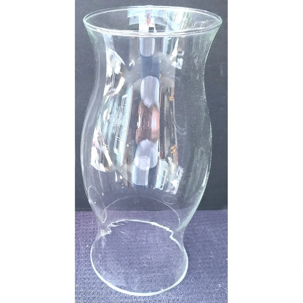 Clear Glass Hurricane Chimney‎ Shade Replacement Candle Sleeve 11.5 Inch Tall
